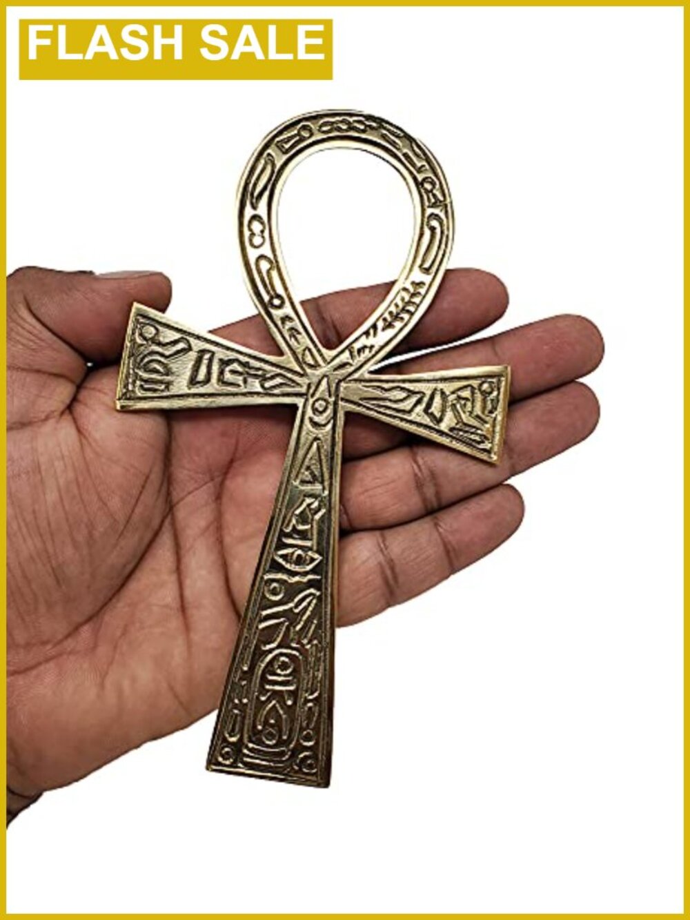 Solid Brass Ankh 6.25" Wall Décor Altar Ritual Egyptian Symbol